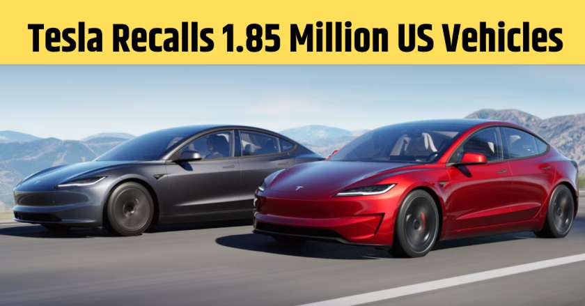 Tesla Recalls 1.85 Million US Vehicles